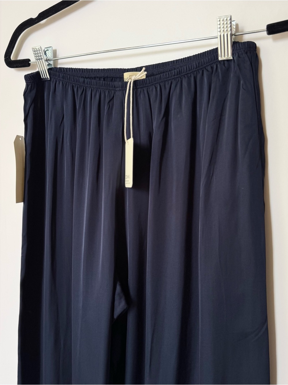 NWT DONNI The Silky Simple Pants Navy Blue Size Small - Picture 9 of 15